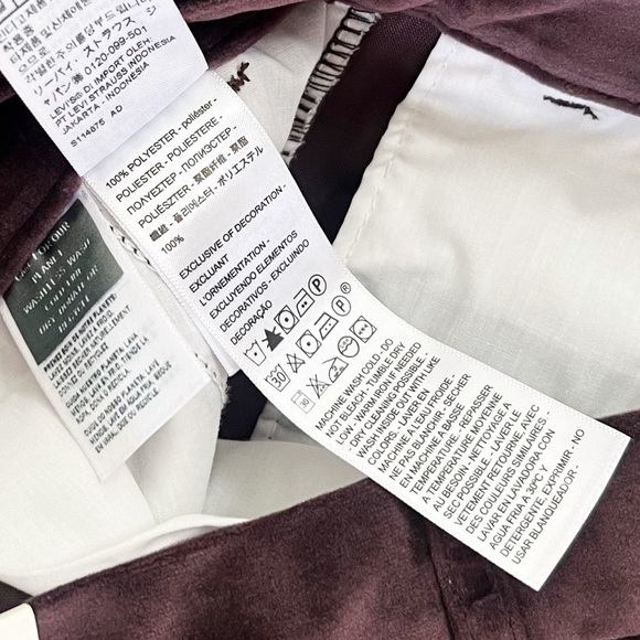 NWT Levi’s Velvet Baggy Trousers in Chocolate Brown/Plum - Picture 7 of 10